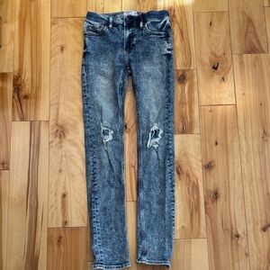 Abercrombie Kids distressed stacked skinny jean size slim 11/12